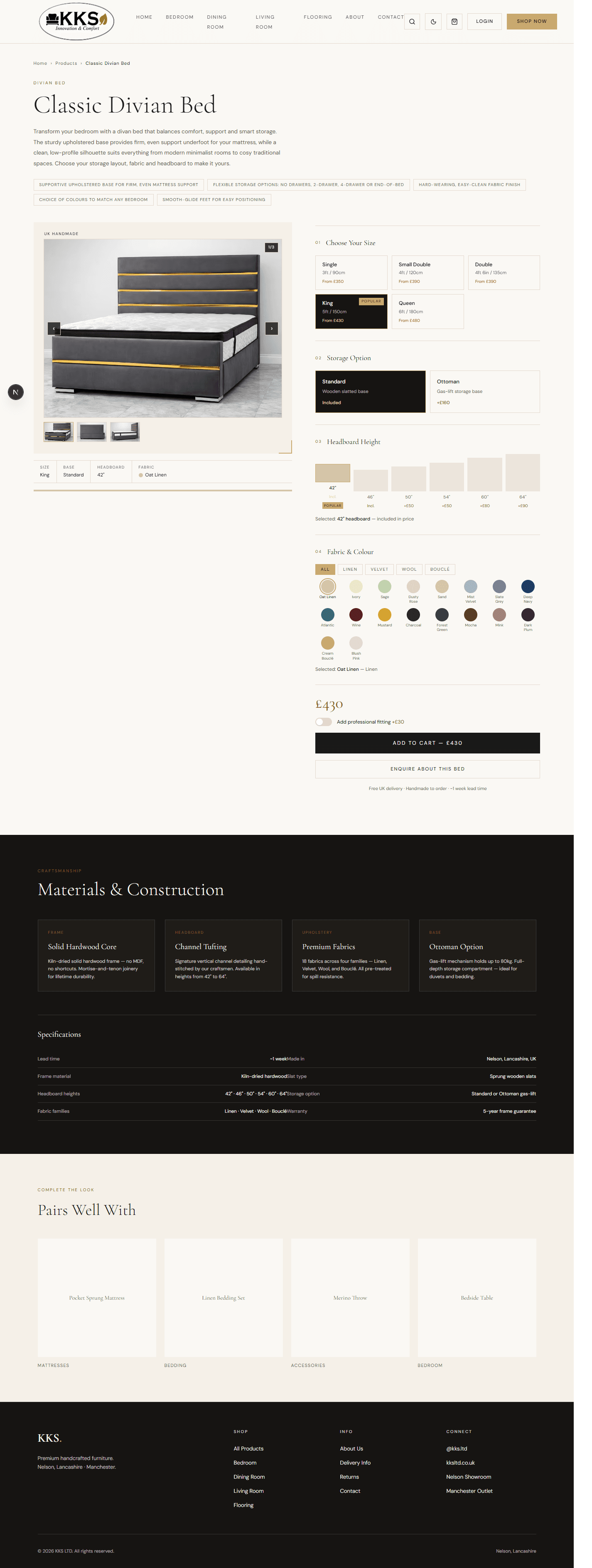 Product detail page with configurable options and purchase path.